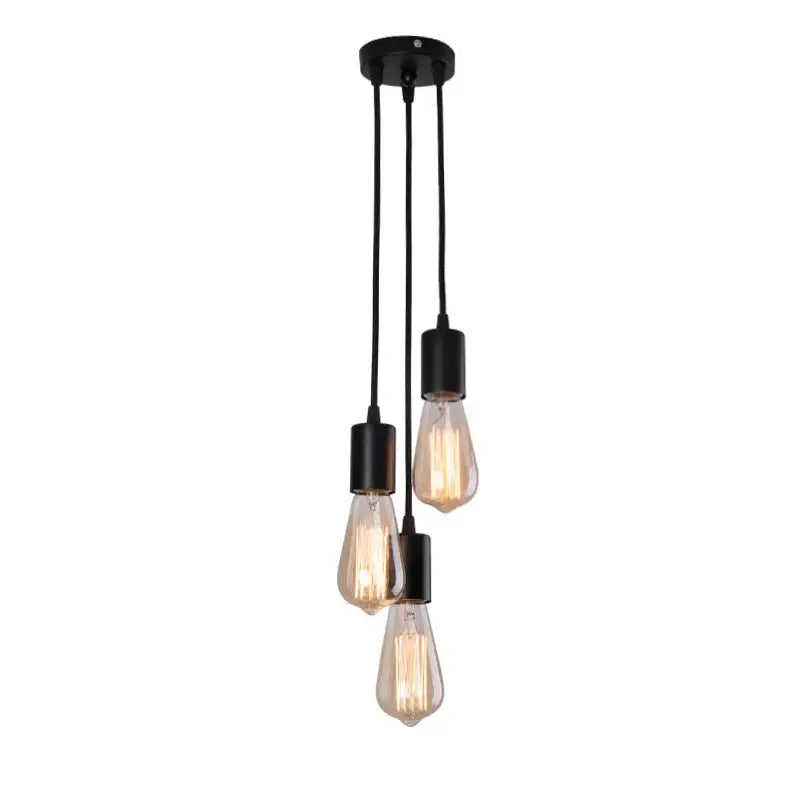 Industrial rose gold & chrome led pendant lamp dining room light