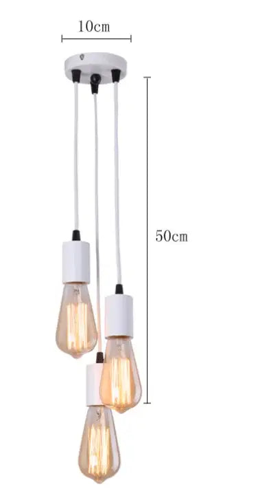 Industrial rose gold & chrome led pendant lamp dining room light