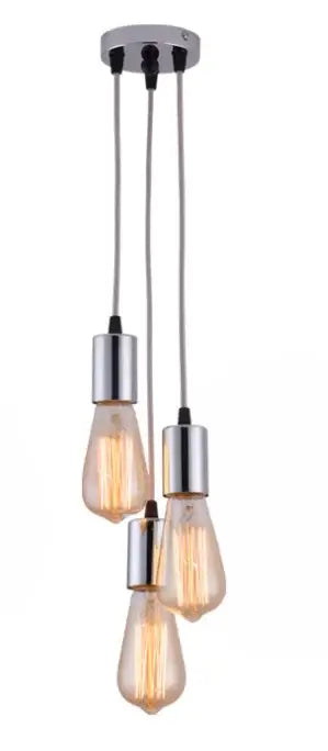 Industrial rose gold & chrome led pendant lamp dining room light