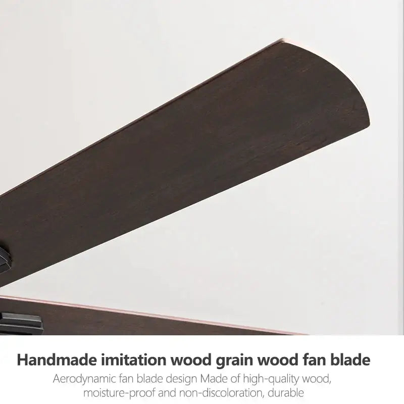 Industrial style black ceiling fan with remote control for living room