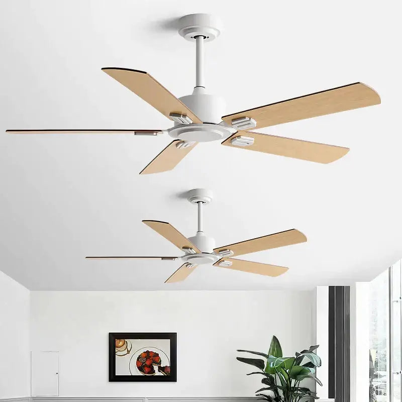 Industrial style black ceiling fan with remote control for living room