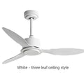 Industrial style white & wood ceiling fan with remote control bedroom