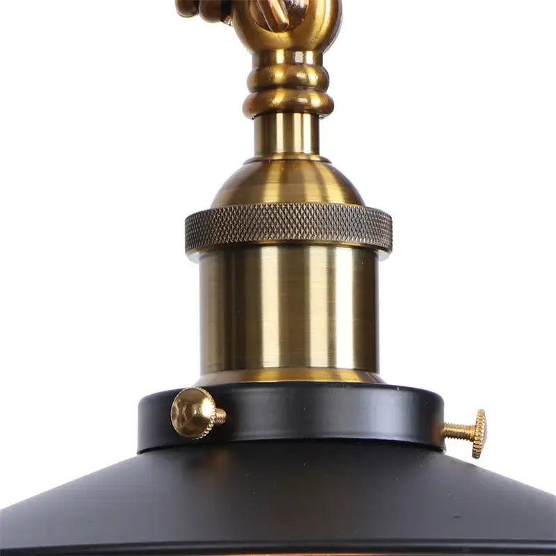 Industrial vintage black iron wall light bedroom adjustable long arm