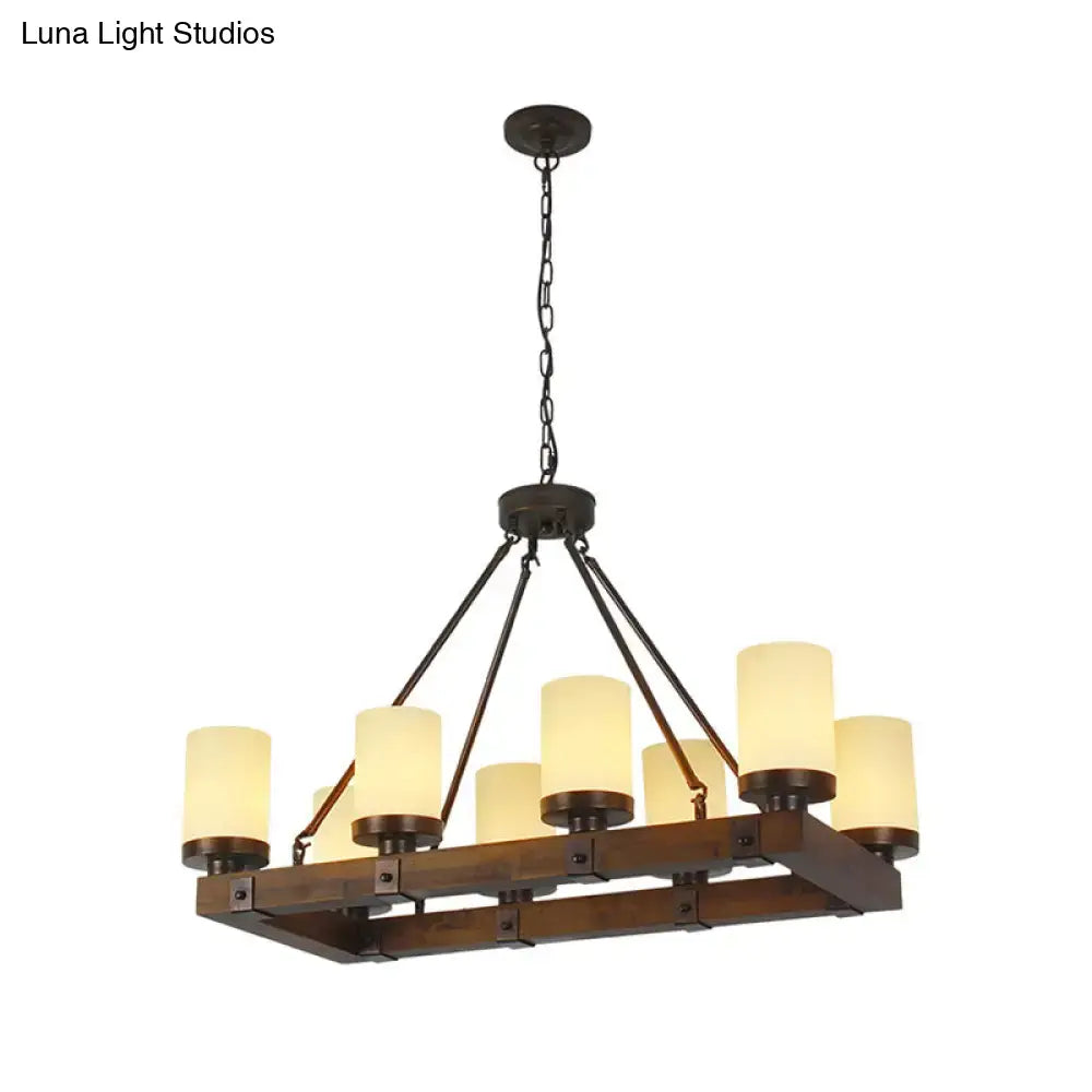 Industrial vintage white glass island lamp living room chandelier