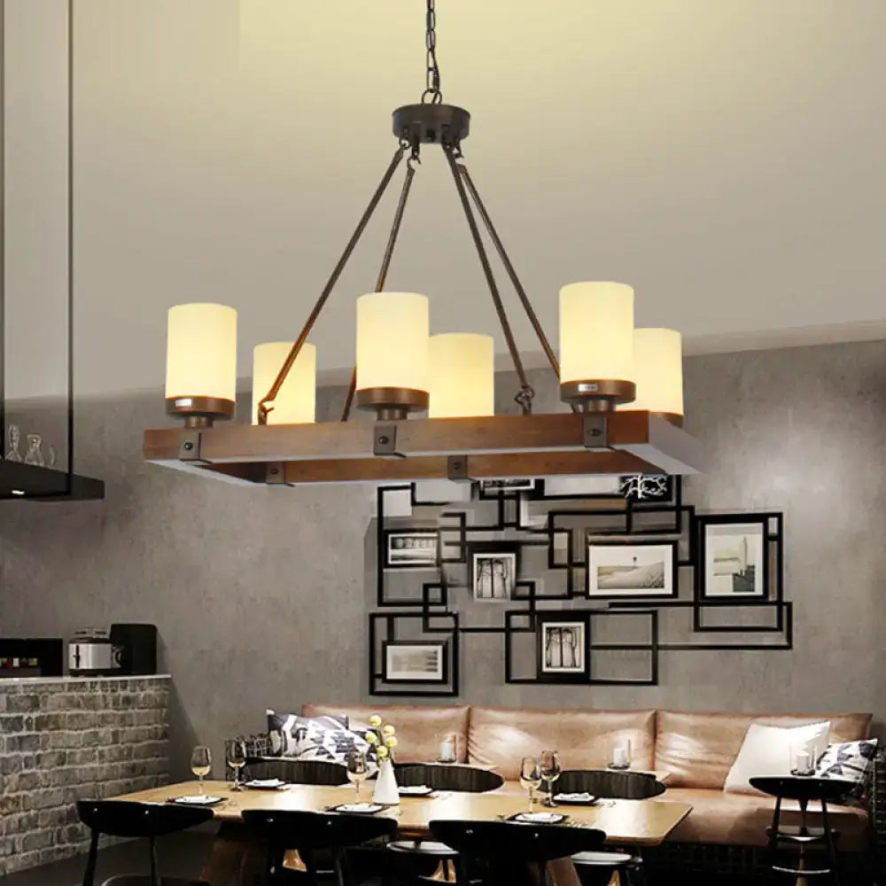 Industrial vintage white glass island lamp living room chandelier