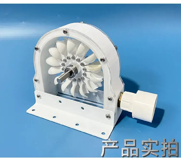Industrial white and brass hydroelectric generator diy adapter garden