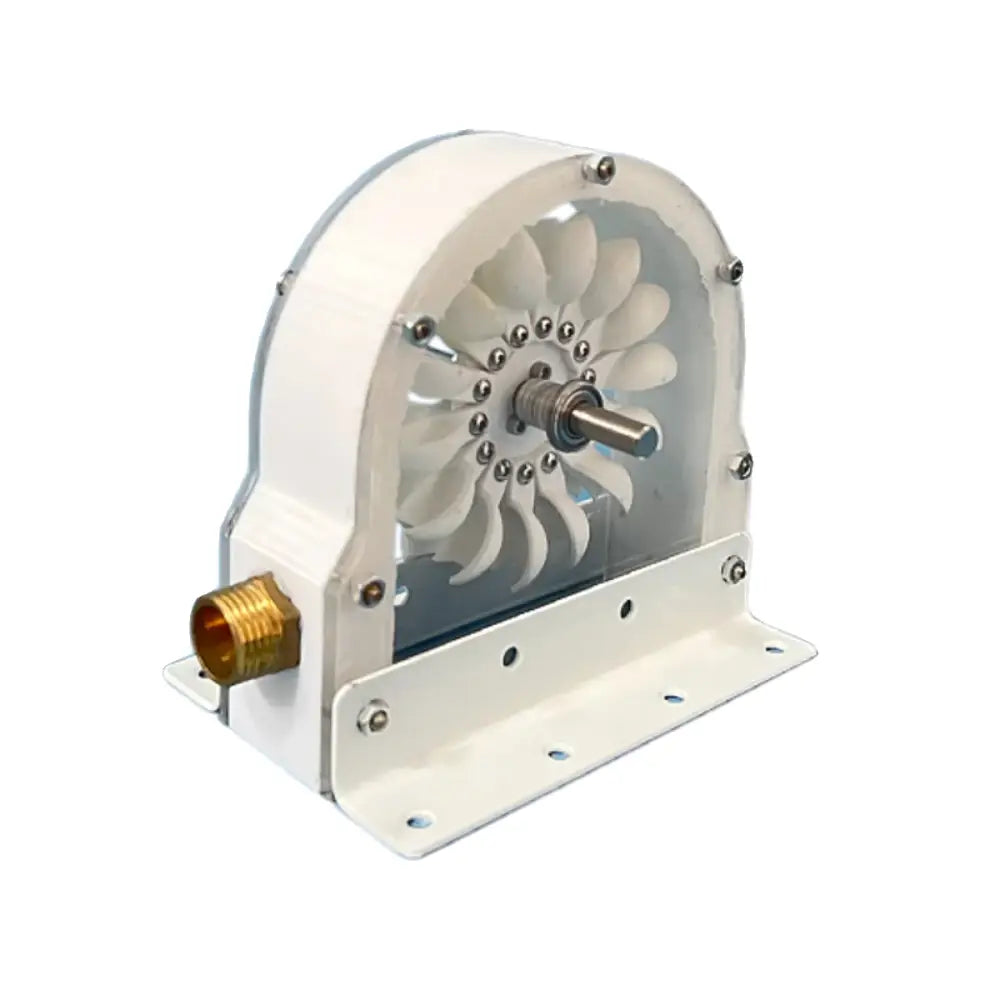 Industrial white and brass hydroelectric generator diy adapter garden