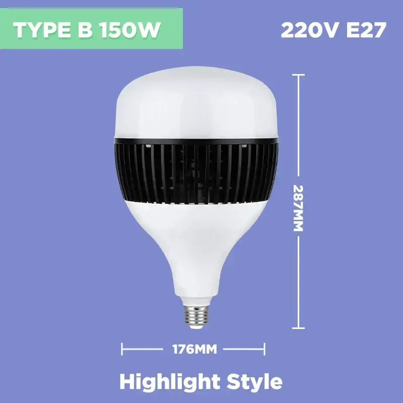 Industrial white e27 led bulb high power garage light