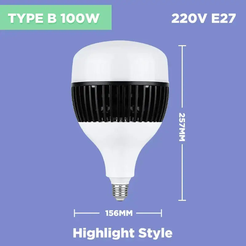 Industrial white e27 led bulb high power garage light