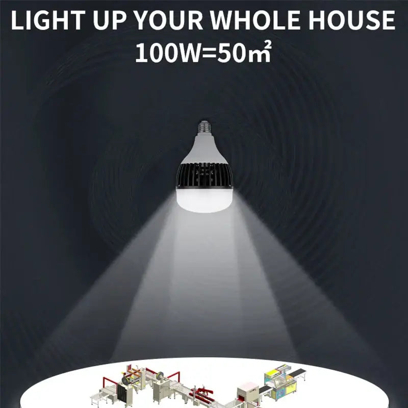Industrial white e27 led bulb high power garage light