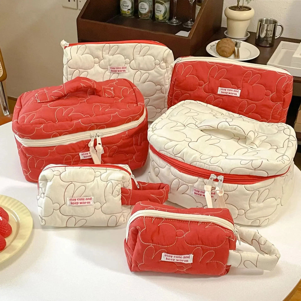 Ins Large Capacity Zipper Makeup Bags