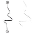 316L Surgical Steel Wave Industrial Barbell