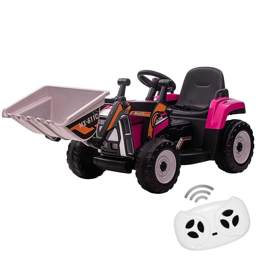 Interactive 12V Kids Excavator Digger Construction Truck Toy with Working Bucket - Perfect Gift for Little Builders