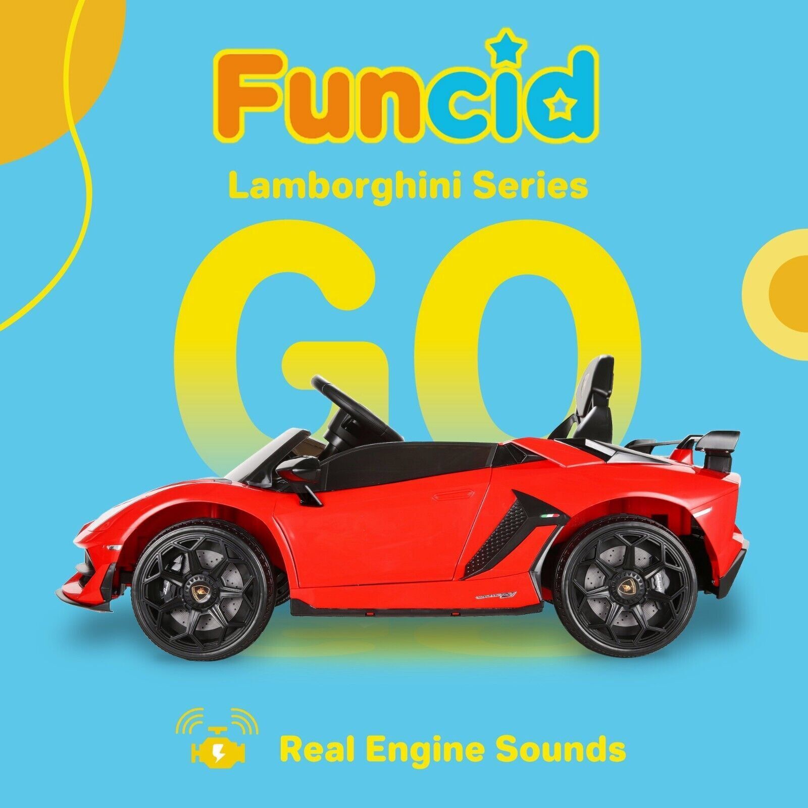 Electric Ride-On Car for Kids with Remote Control, Lights, Music, and Openable Doors