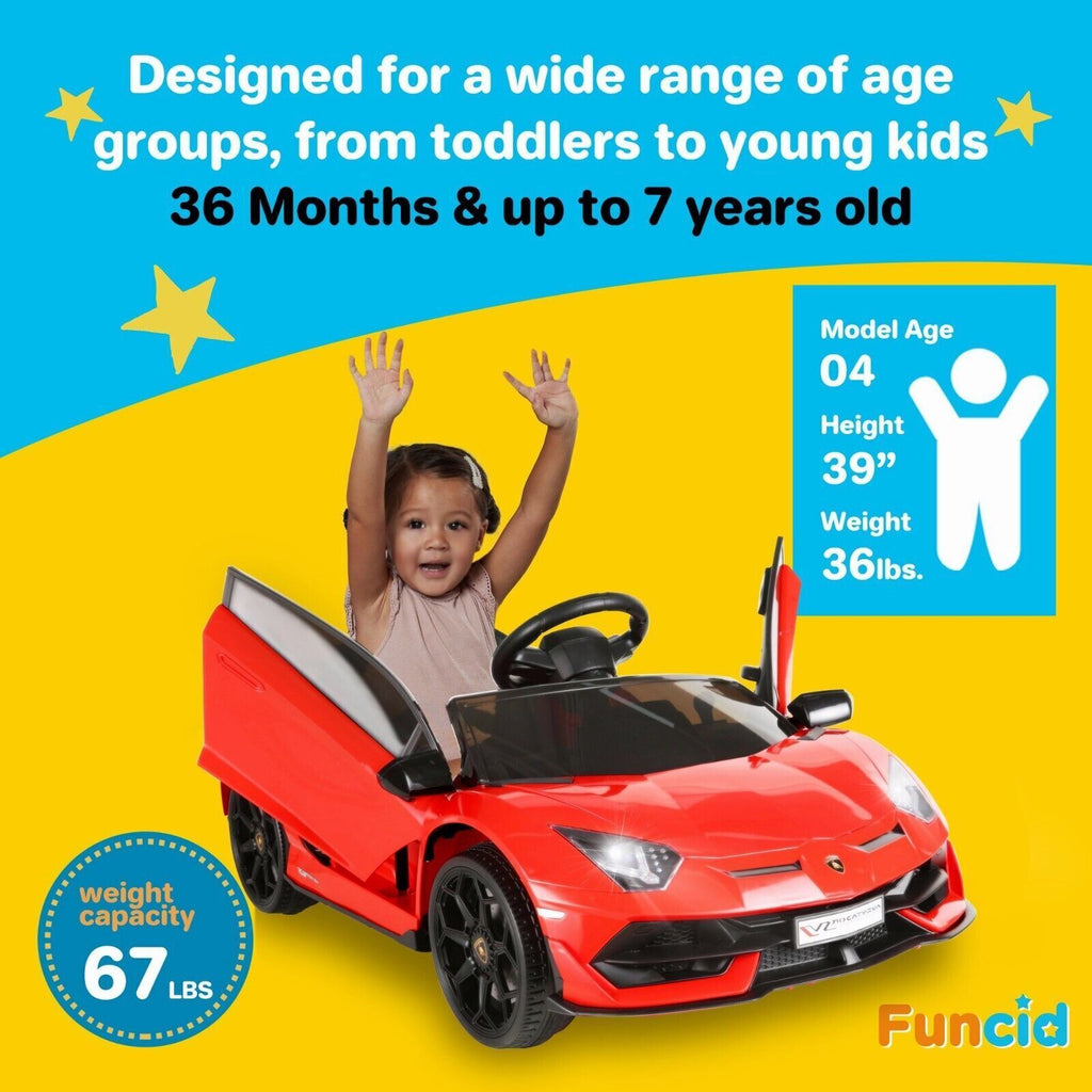 Electric Sports Car for Kids - 12V Battery Powered Ride-On Vehicle with Remote Control
