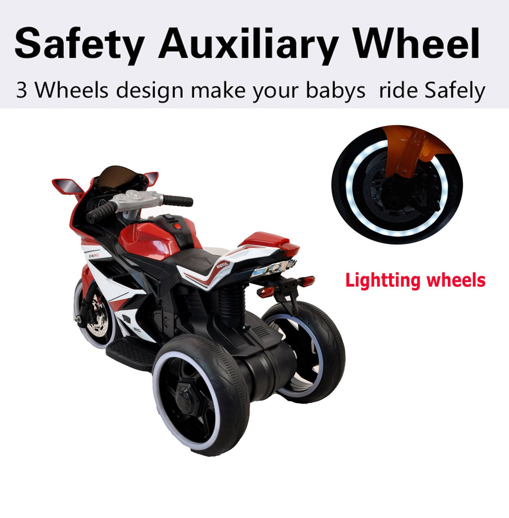 Interactive 6V Electric Ride-On Motorcycle for Kids with Music and Storytelling - One-Button Start Gift