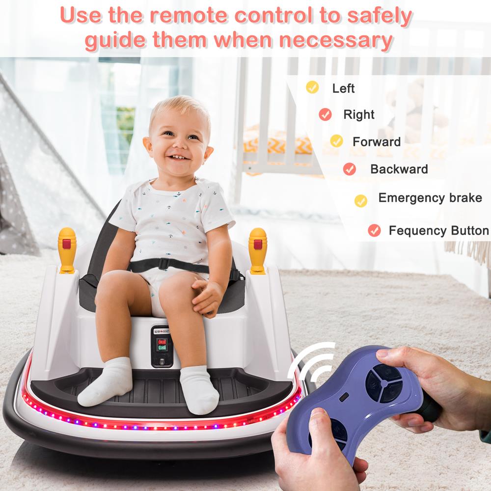 Interactive Electric Bumper Car for Kids with Music, Lights, and Parental Control - Available in 4 Vibrant Colors!