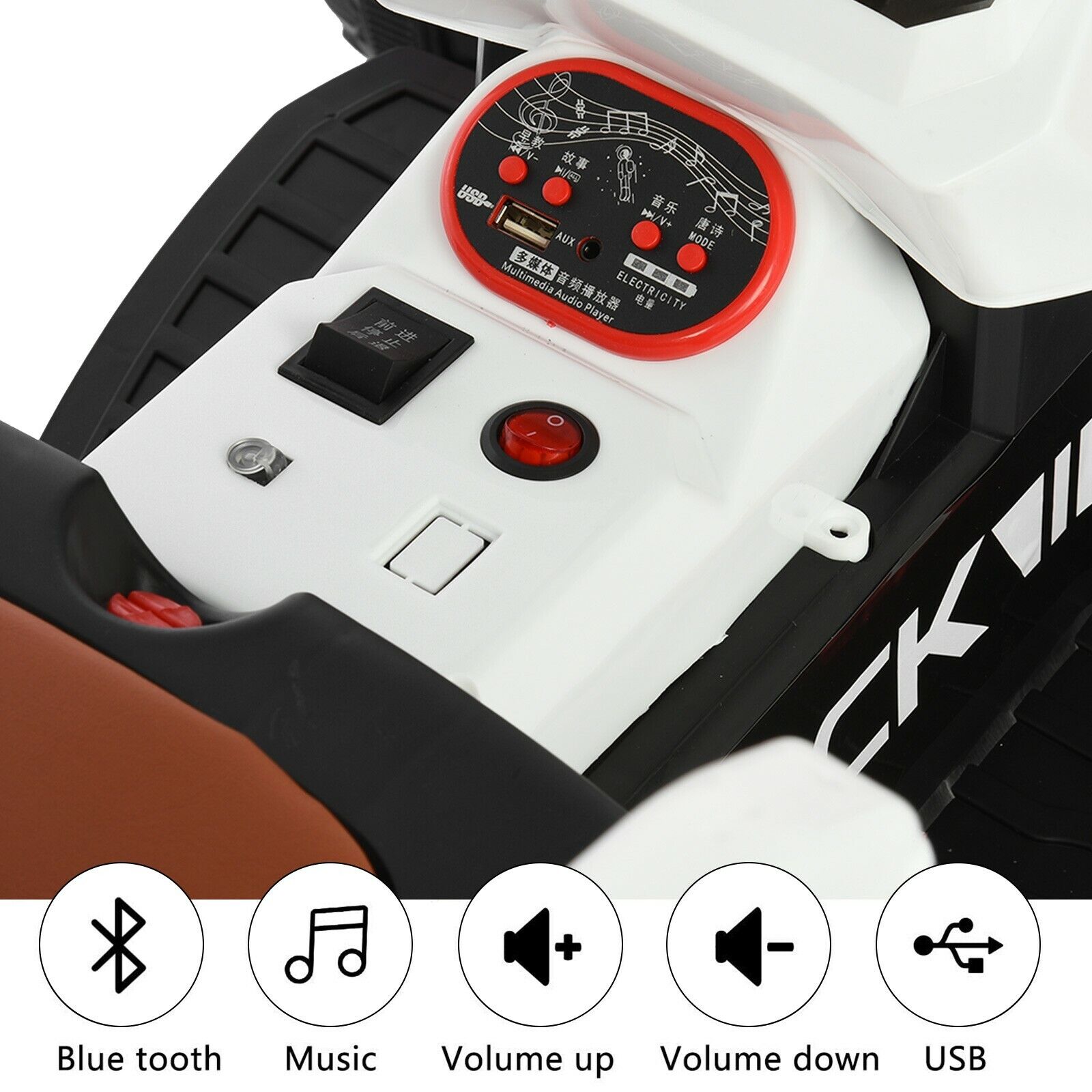 Fun and Functional Children's Electric Tractor Scooter with Detachable Trailer - Perfect for Playtime!