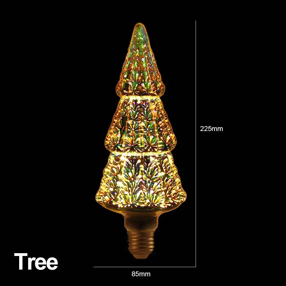Iridescent 3d led fireworks decor bulb living room ambient light