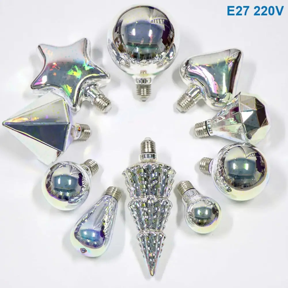 Iridescent 3d led fireworks decor bulb living room ambient light