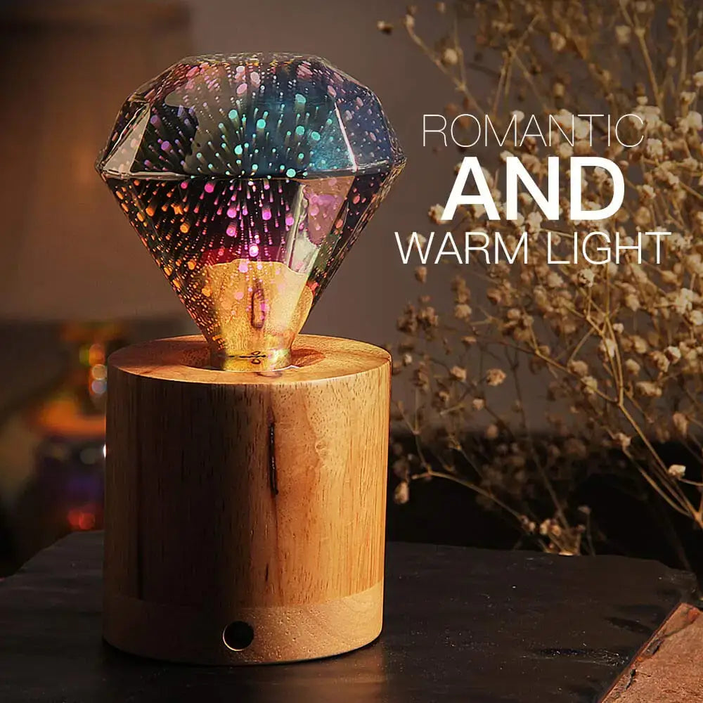 Iridescent 3d led fireworks decor bulb living room ambient light
