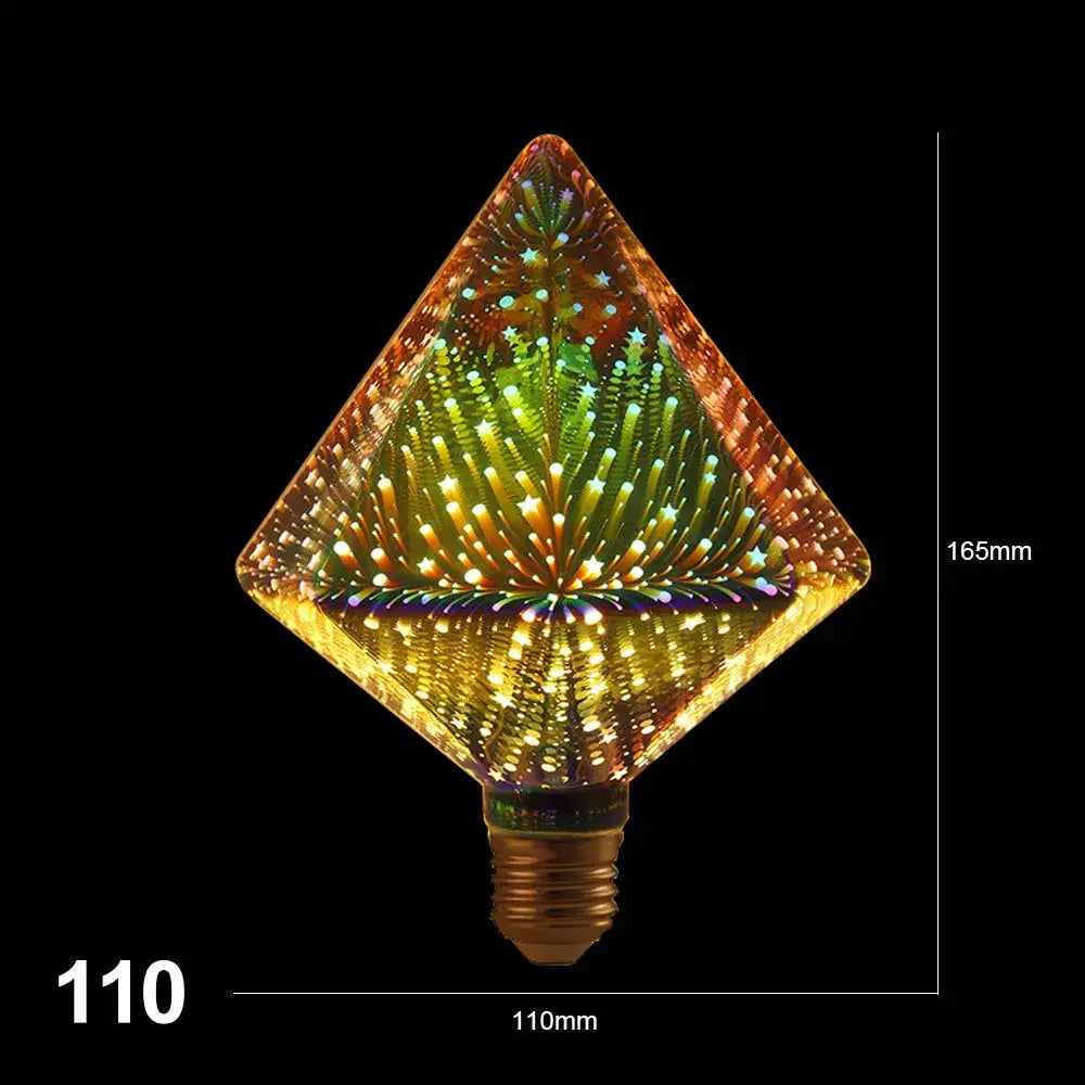 Iridescent 3d led fireworks decor bulb living room ambient light