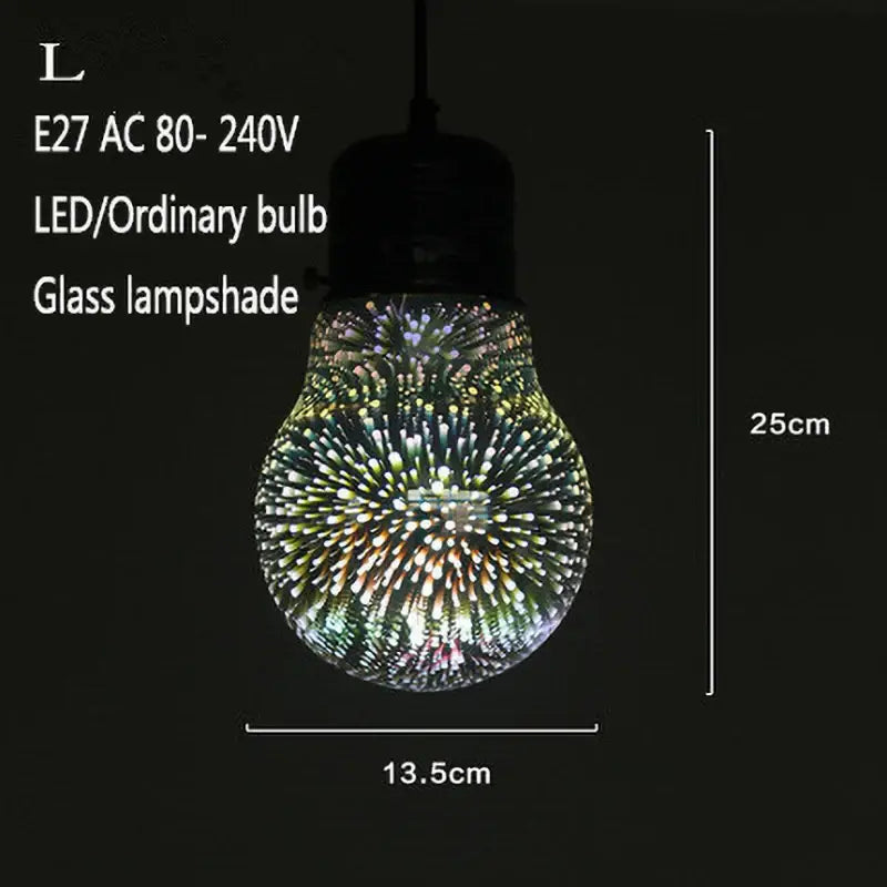 Iridescent starburst glass pendant lights living room decor