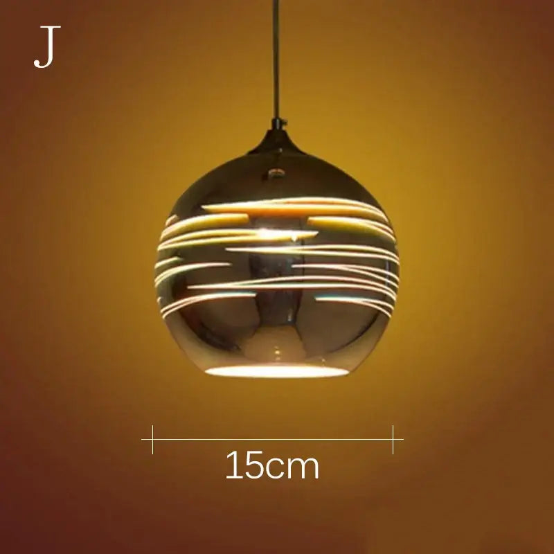 Iridescent starburst glass pendant lights living room decor