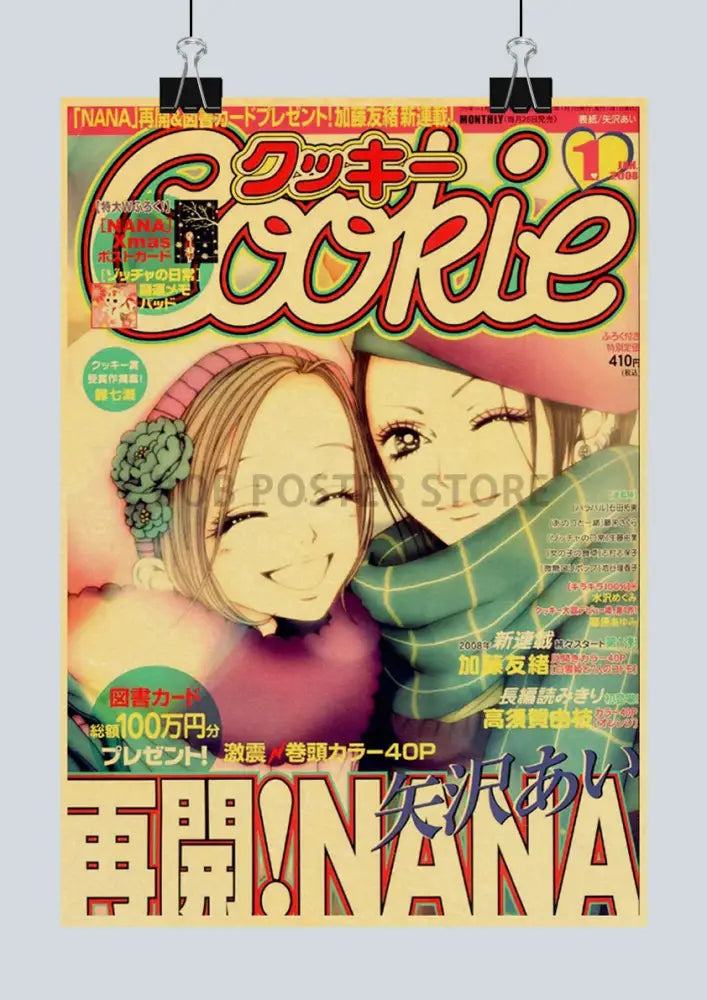 Retro nana posters kraft paper wall art bedroom decor character print