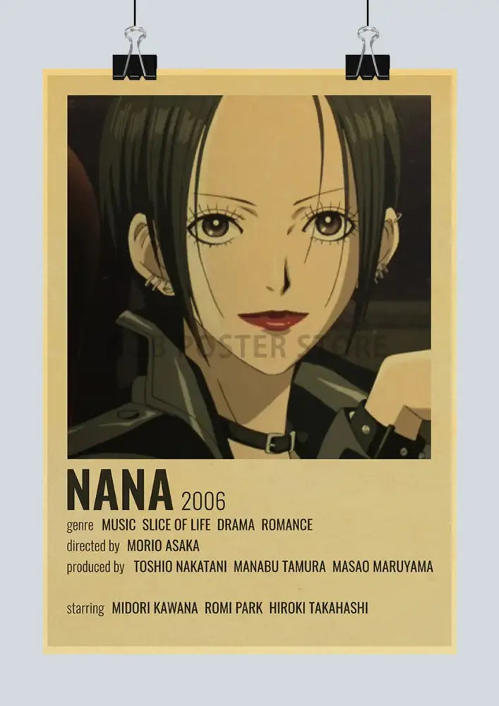 Retro nana posters kraft paper wall art bedroom decor character print