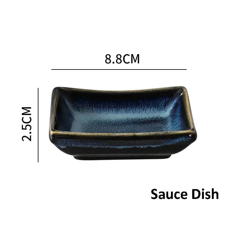 Japanese green textured ceramic dinnerware set dining room bowl
