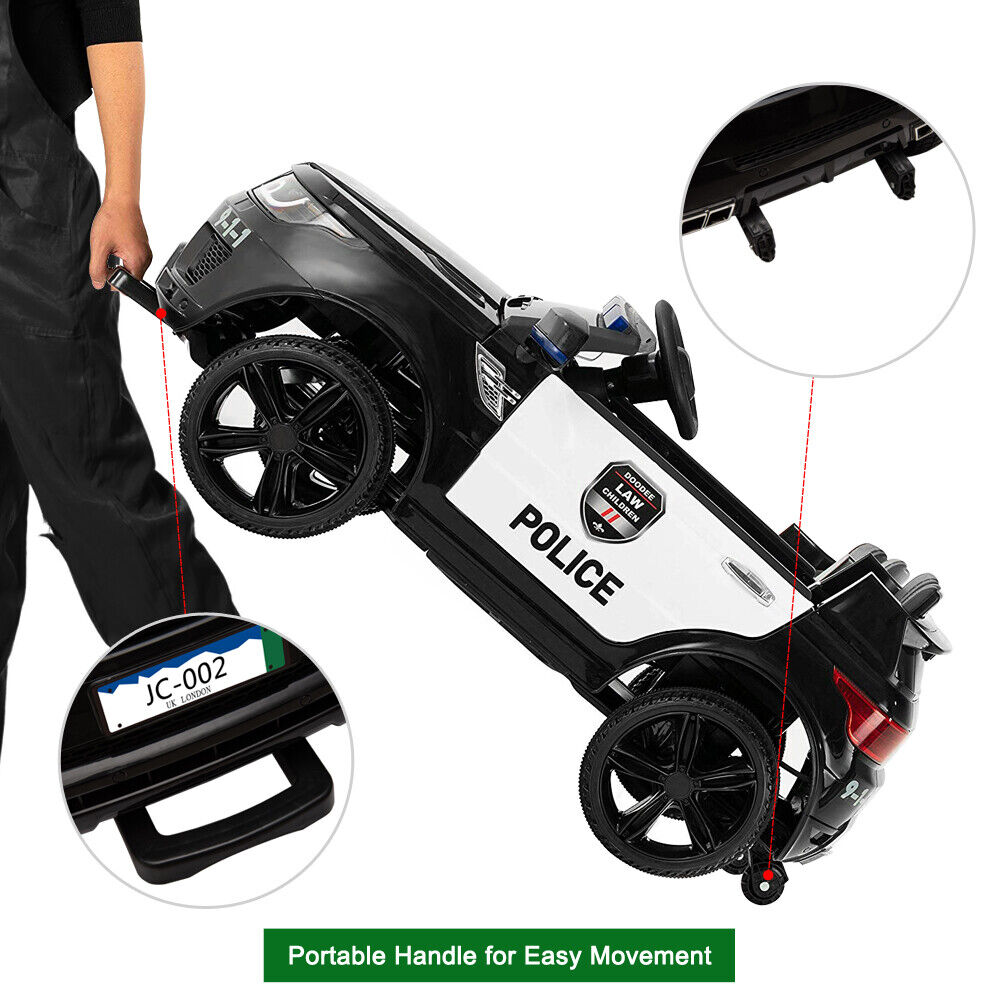 JC002 Dual Drive Police Car with Remote Control - 30W*2 Motor and 12V4.5AH Battery