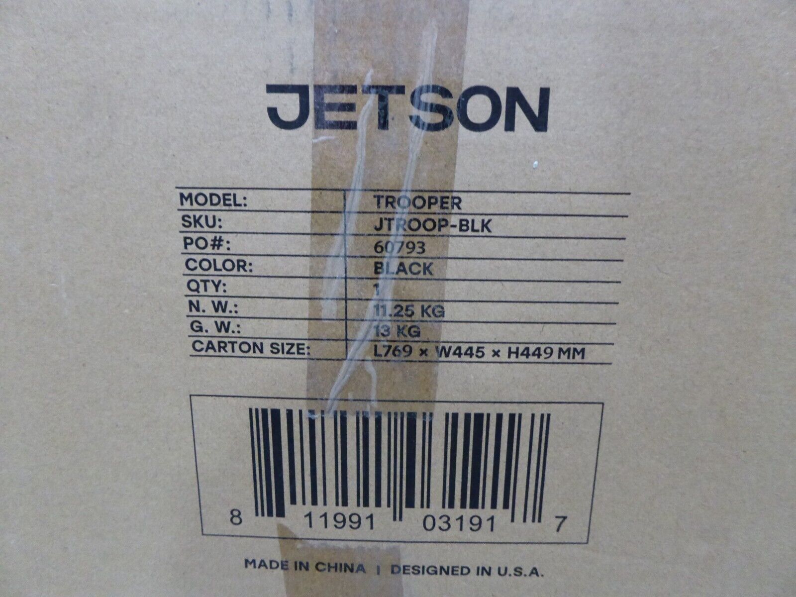 Jetson 6V Trooper Electric Ride-On with Foot Pedal Acceleration, 4 MPH, Black & Red - Brand New