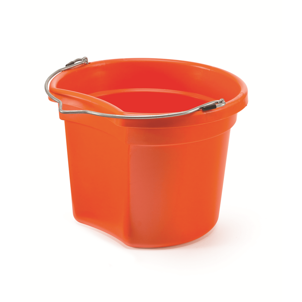 KD-154 8 Qt Flat Back Bucket | Lightweight Small Feed & Water Bucket