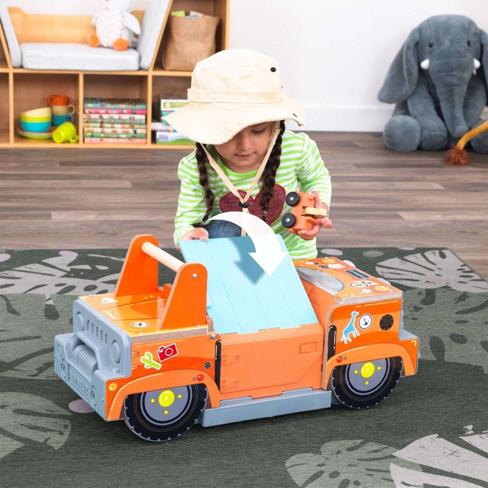 KidKraft Safari Adventure 2-in-1 Playset with Easy Assembly - Perfect for Kids Ages 3-5