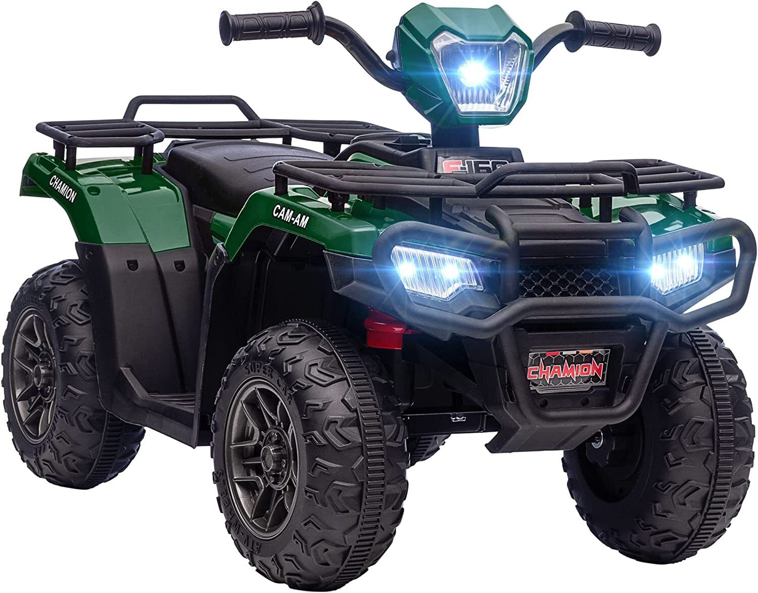 Electric 4-Wheeler ATV Quad for Kids with LED Lights, AUX Port, and USB