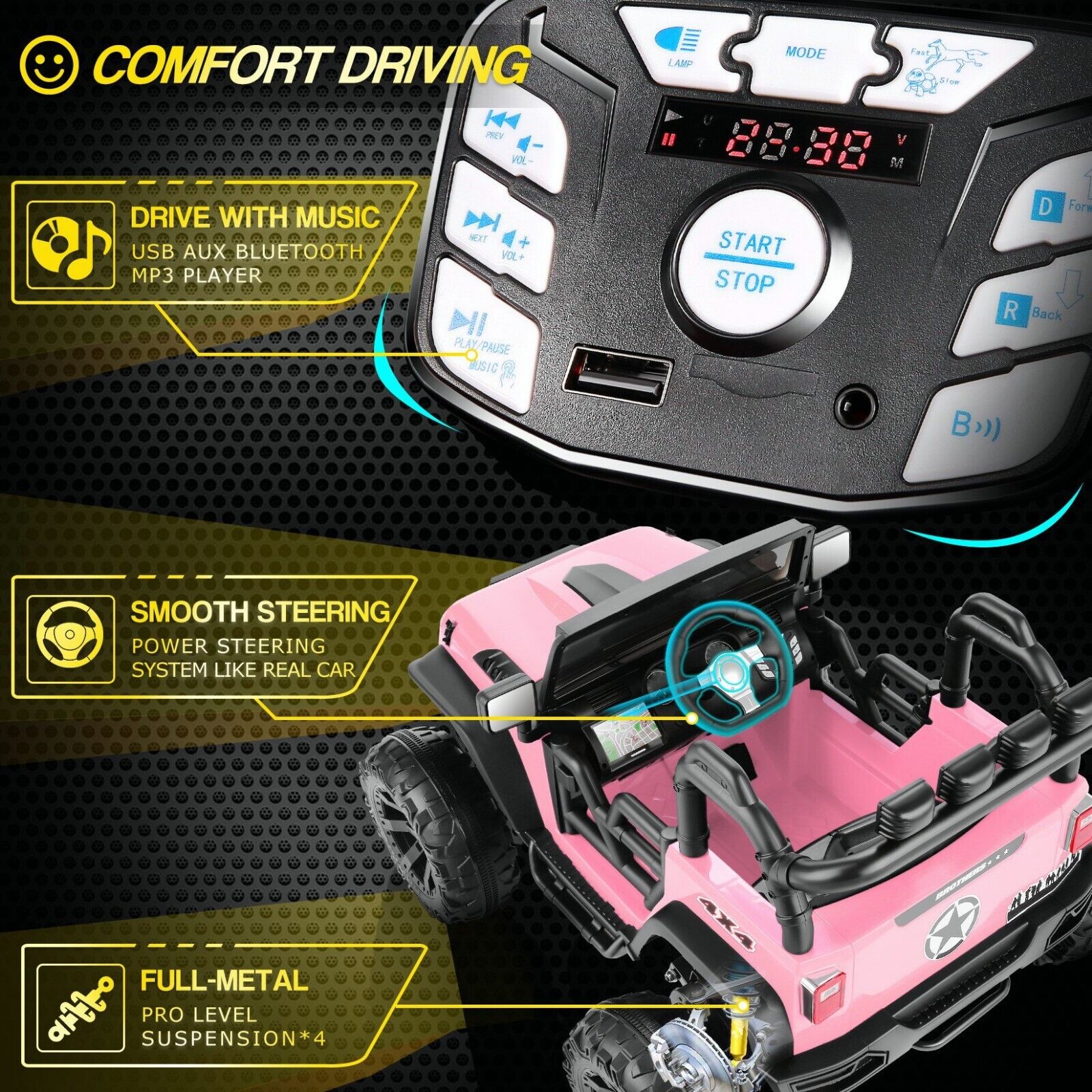 Electric Lamborghini Ride-On Car for Kids with Remote Control - 24/12V