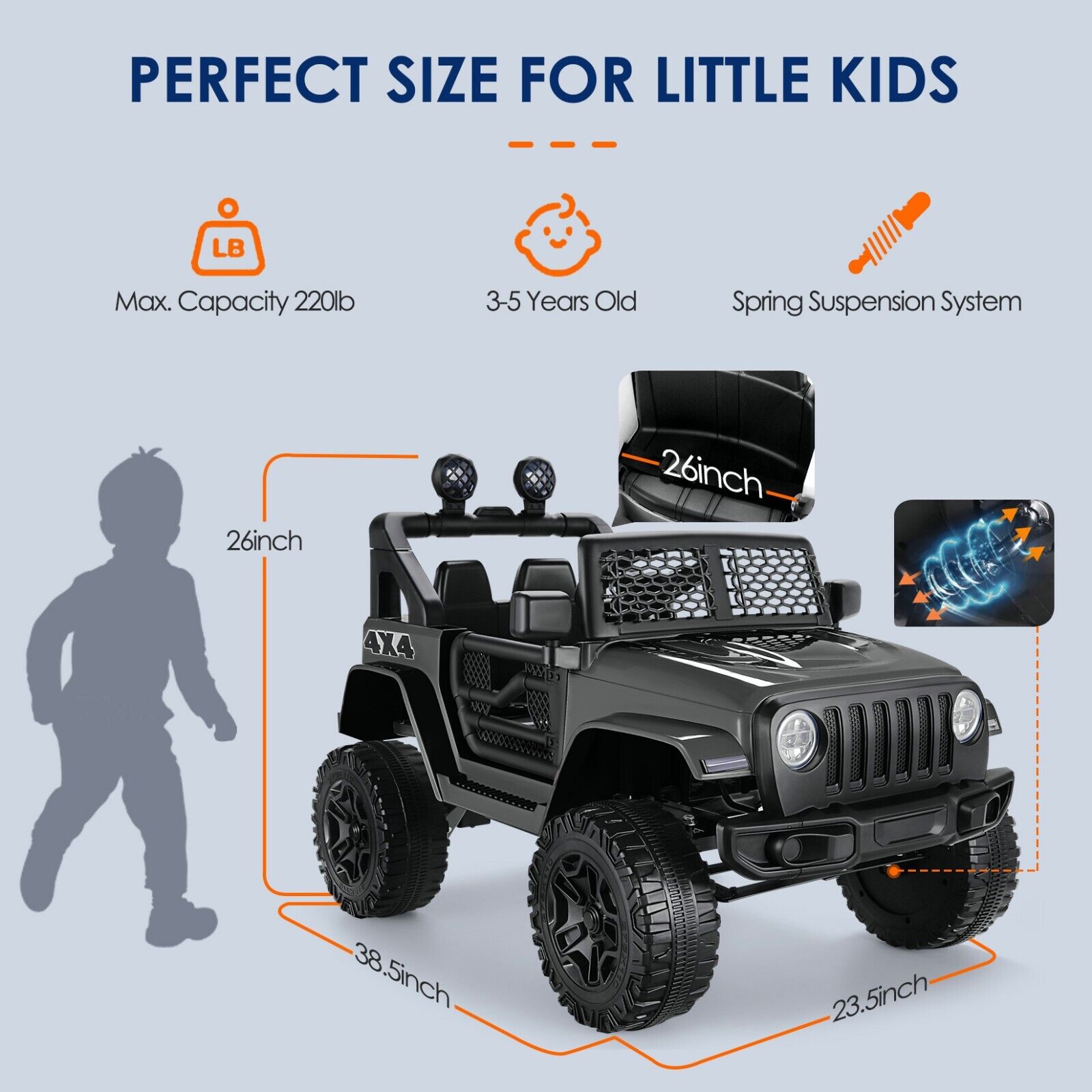 Kid Ride on Electric Car Truck with Remote Control - Perfect Gift for Children 24/12V