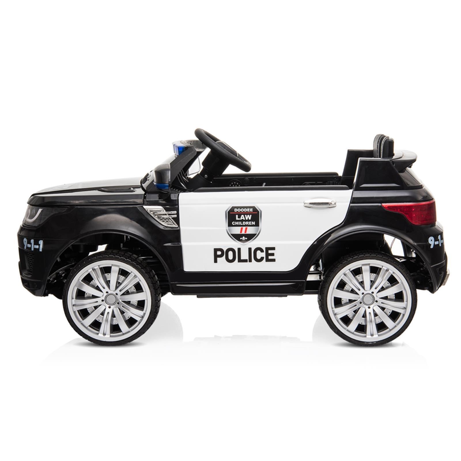 Kids Police Car Ride On SUV Truck with Siren, Music, LED Lights, and Remote Control - Perfect Gift for Little Officers