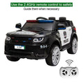 Kids Police SUV Ride-On Car with Remote Control, Flashing Lights, and Music Horn - 12V