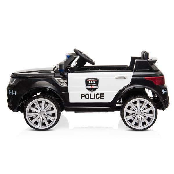 Kids Police SUV Ride-On Car with Remote Control, Flashing Lights, and Music Horn - 12V