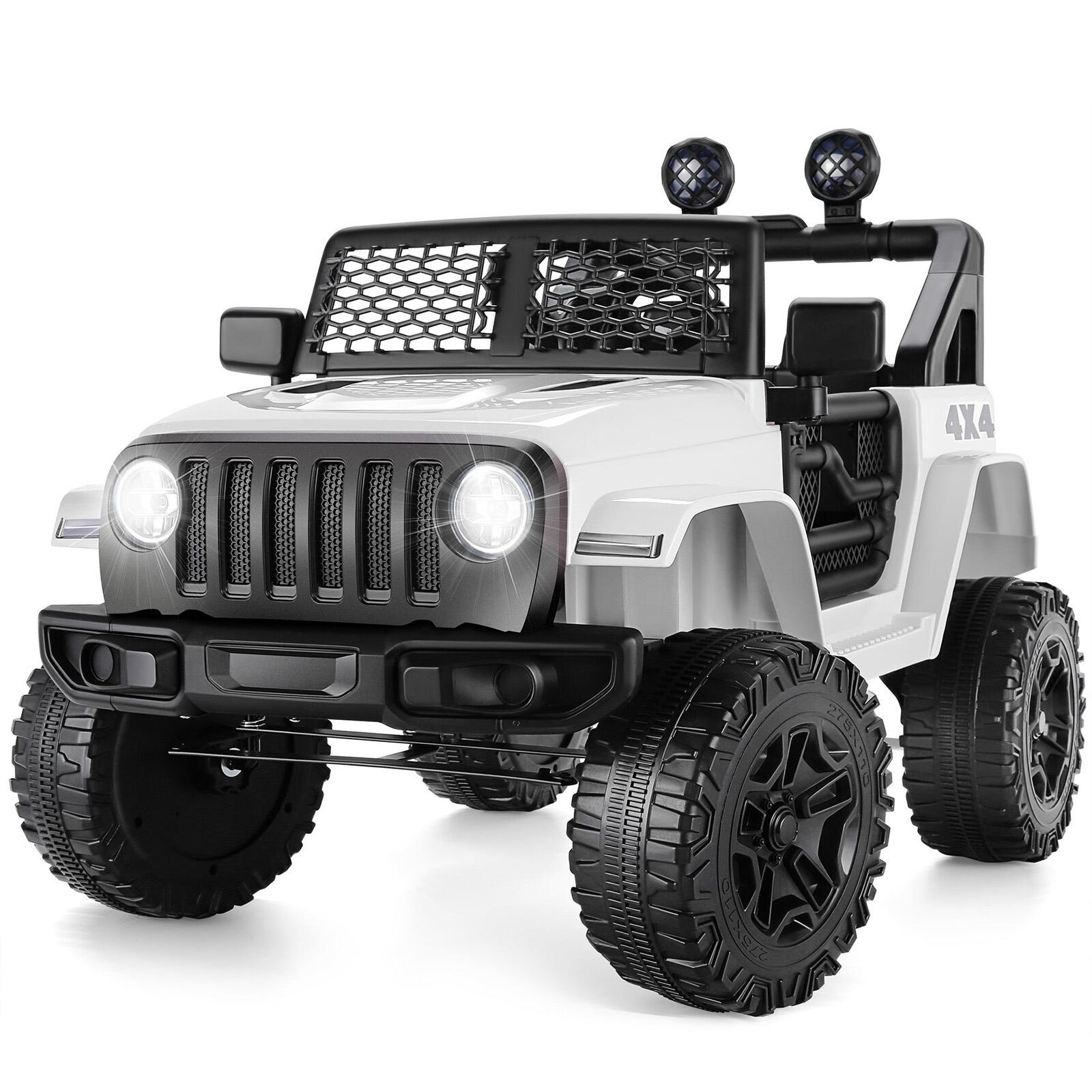 Kids Ride-On Truck with Parental Remote, Bluetooth Music, and LED Lights - 12V Powered Car