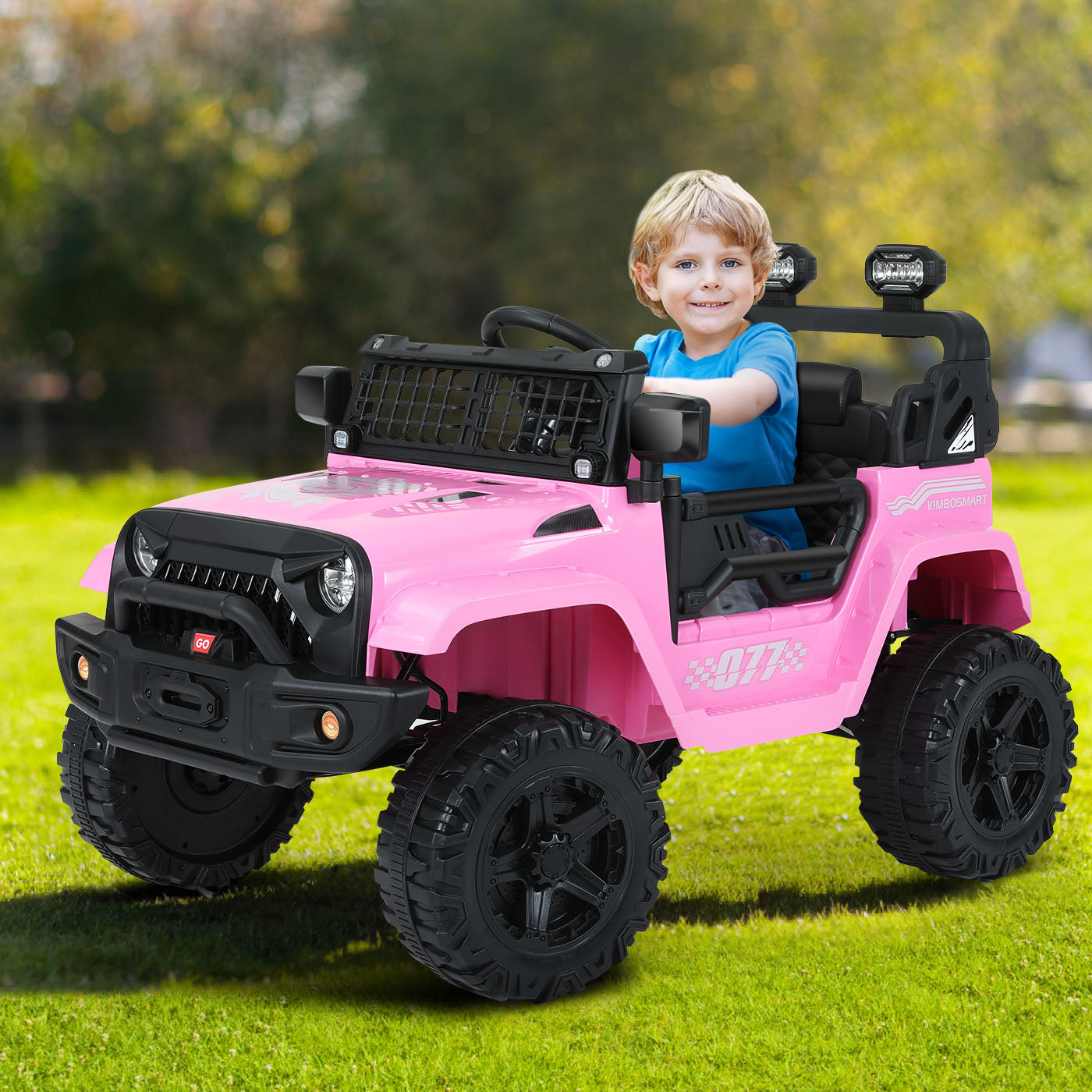 Kimbosmart 12V Electric Kids Ride On Truck Car with Remote Control and MP3 Bluetooth Integration