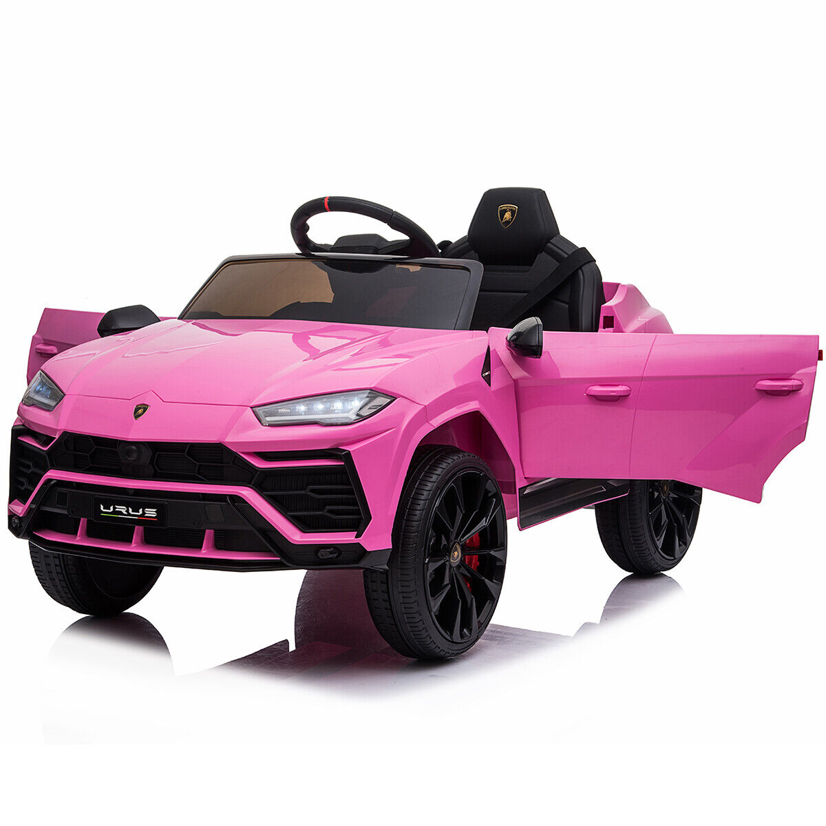 Kimbosmart 12V Licensed Lamborghini Urus Ride On Car with Remote Control and MP3 Player for Kids