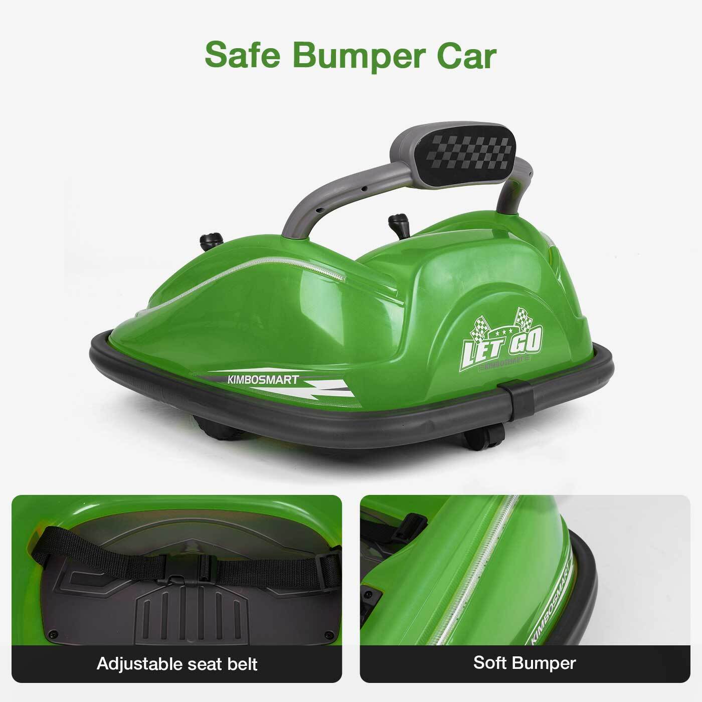 Kimbosmart DIY Electric Bumper Car for Kids with Remote Control - 6V Ride On Toy