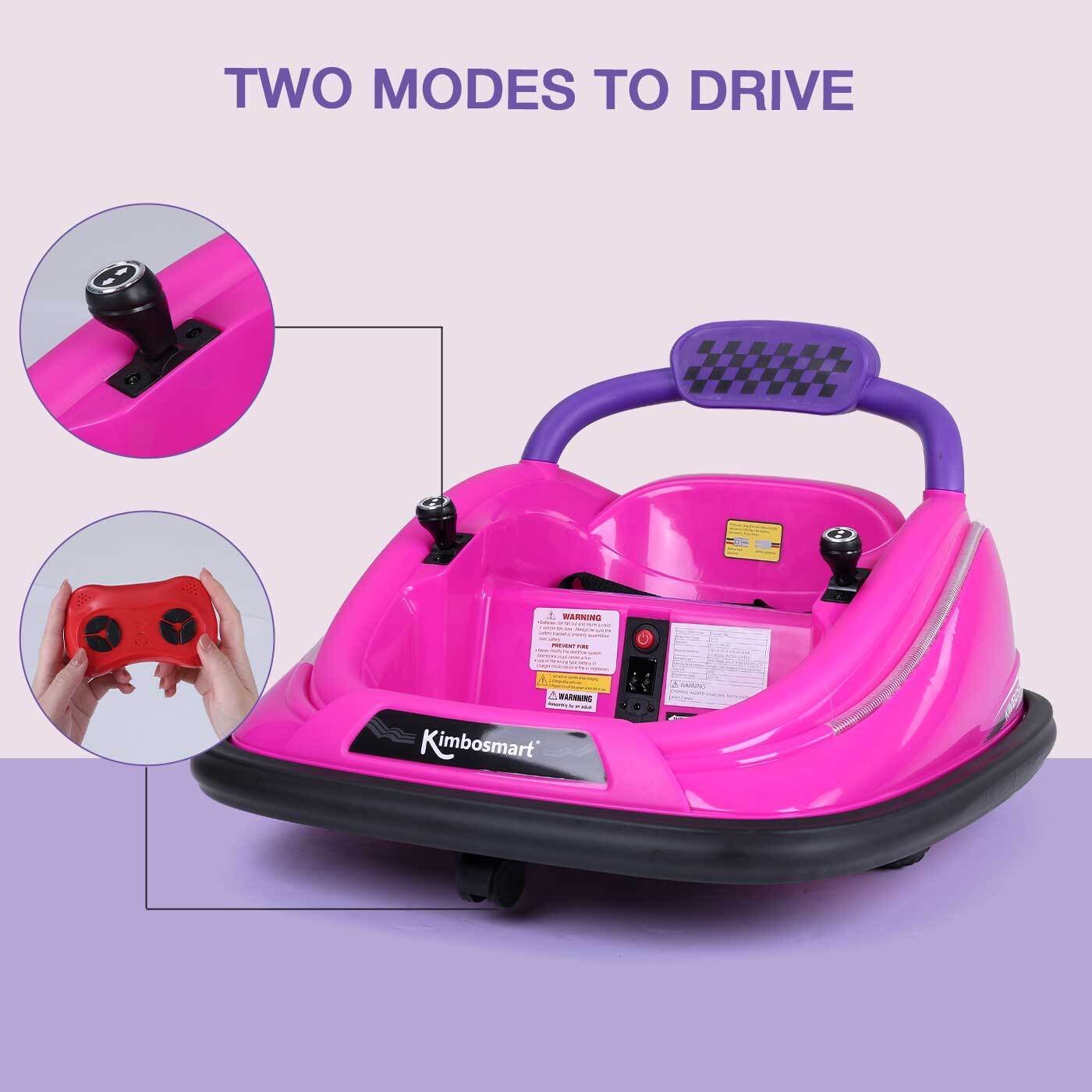 Kimbosmart DIY Sticker Race Car: 12V Electric Ride-On Bumper Car for Kids