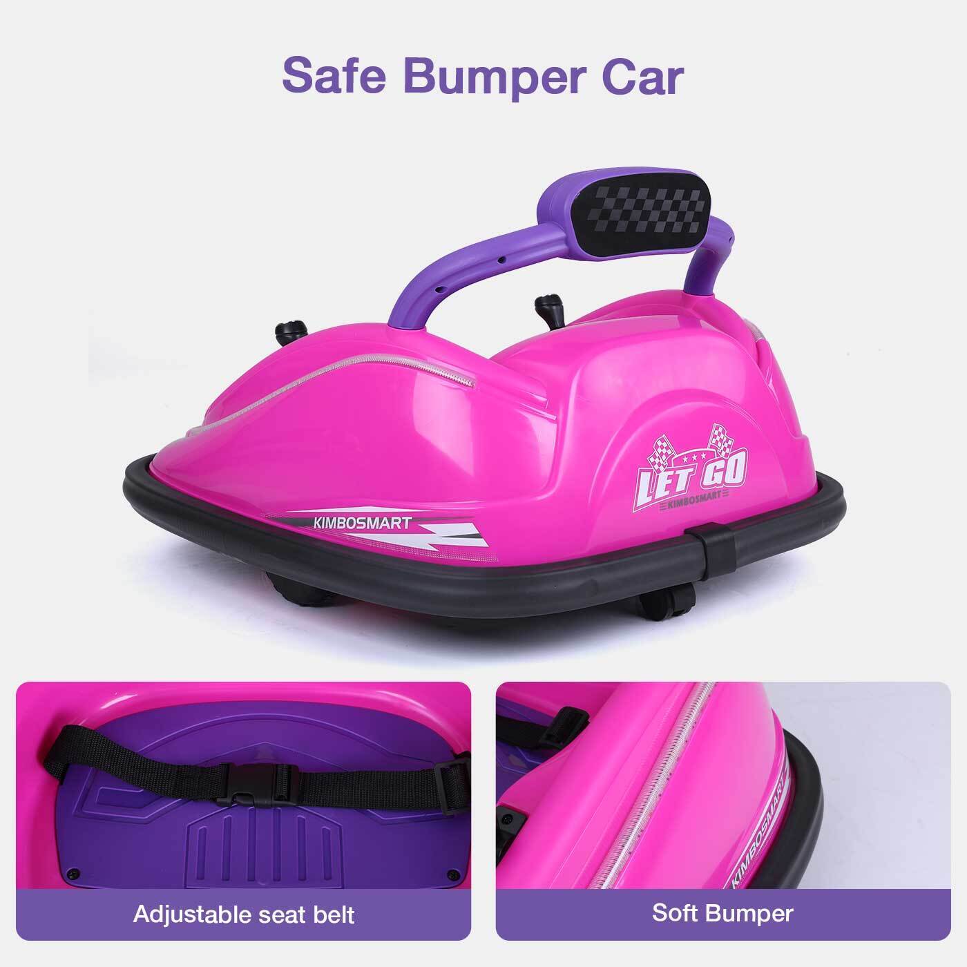 Kimbosmart DIY Sticker Race Car: 12V Electric Ride-On Bumper Car for Kids
