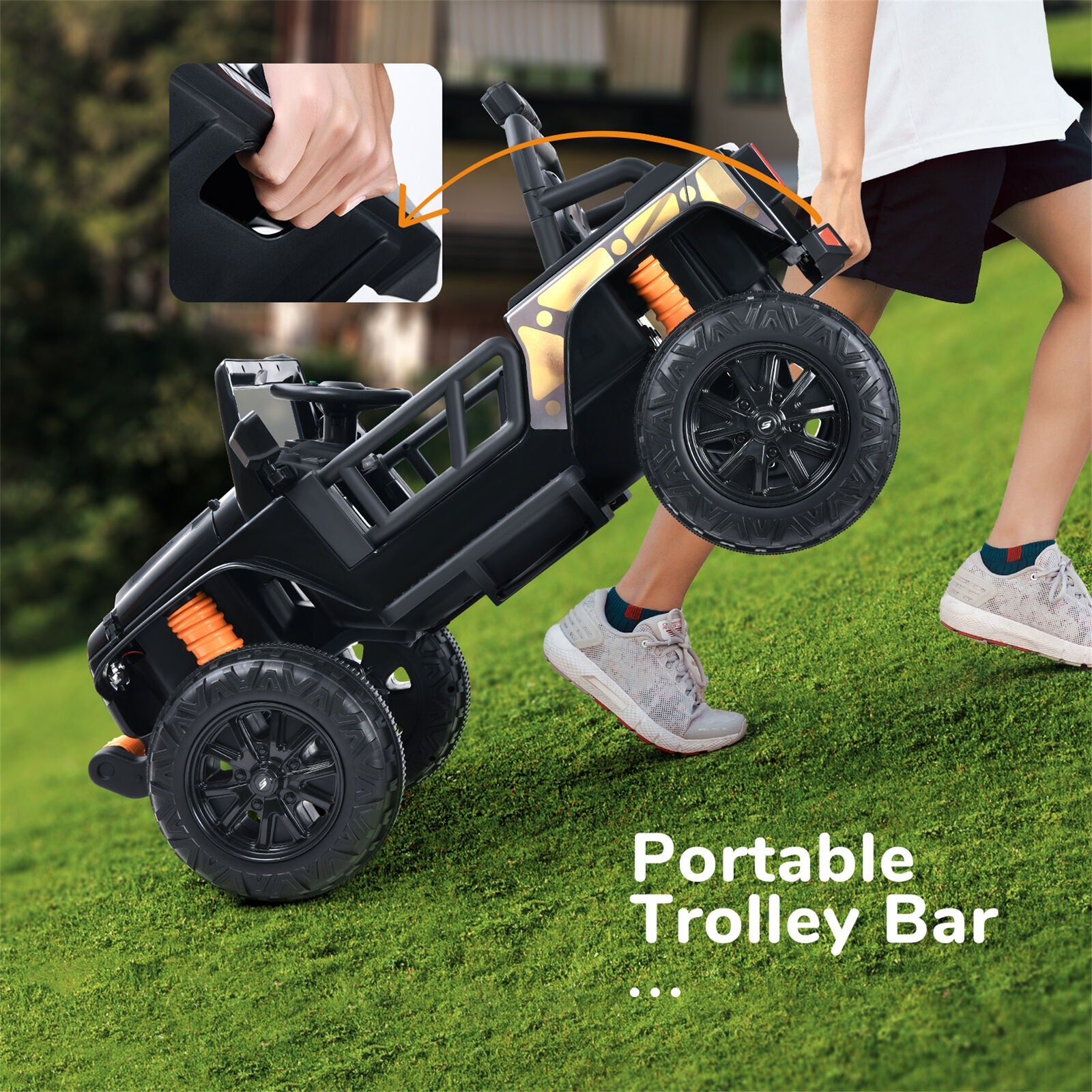 12V Electric Ride-On Truck for Kids with Remote Control and LED Lights - 2 Seater