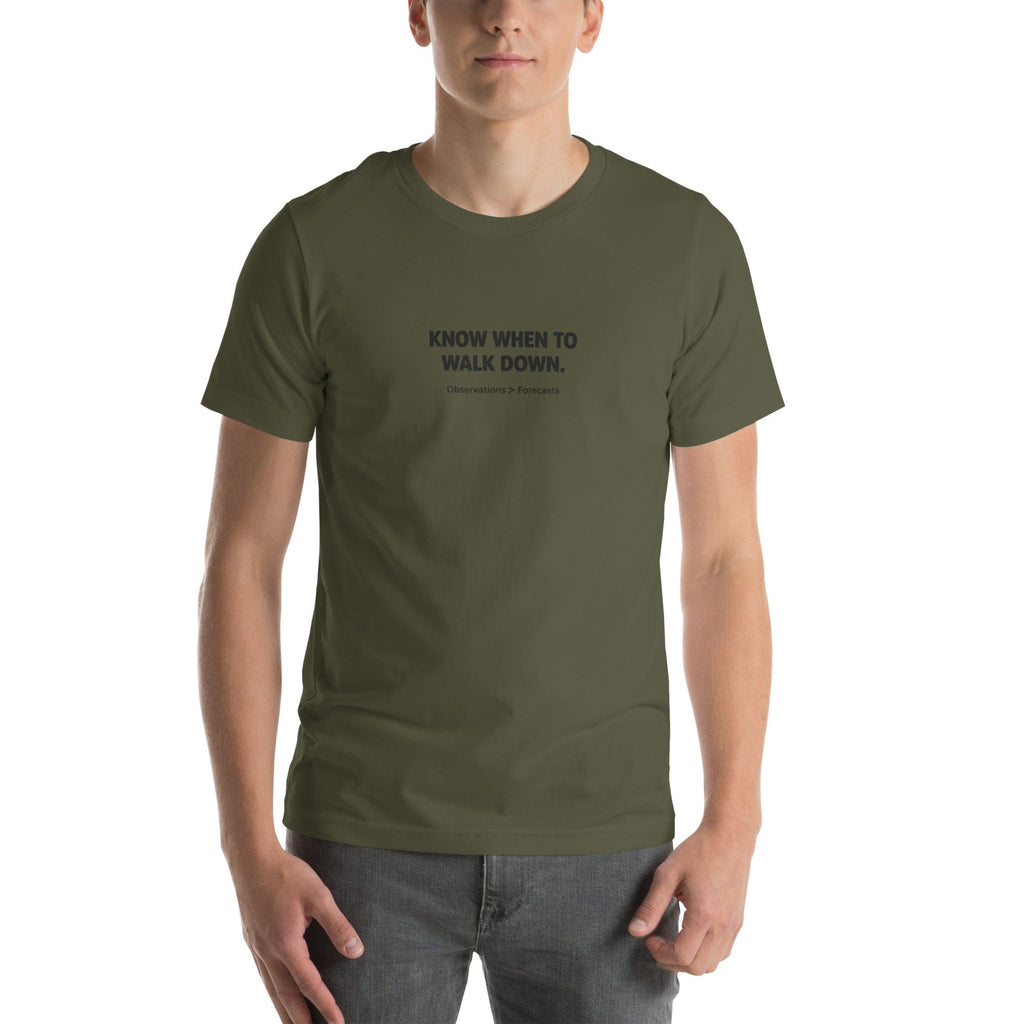 Know When to Walk Down Paragliding T-Shirt | Pilot Wisdom Tee