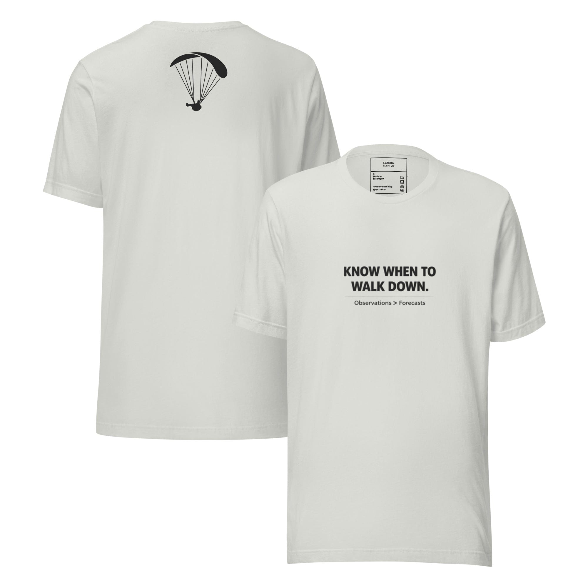 Know When to Walk Down Paragliding T-Shirt | Pilot Wisdom Tee